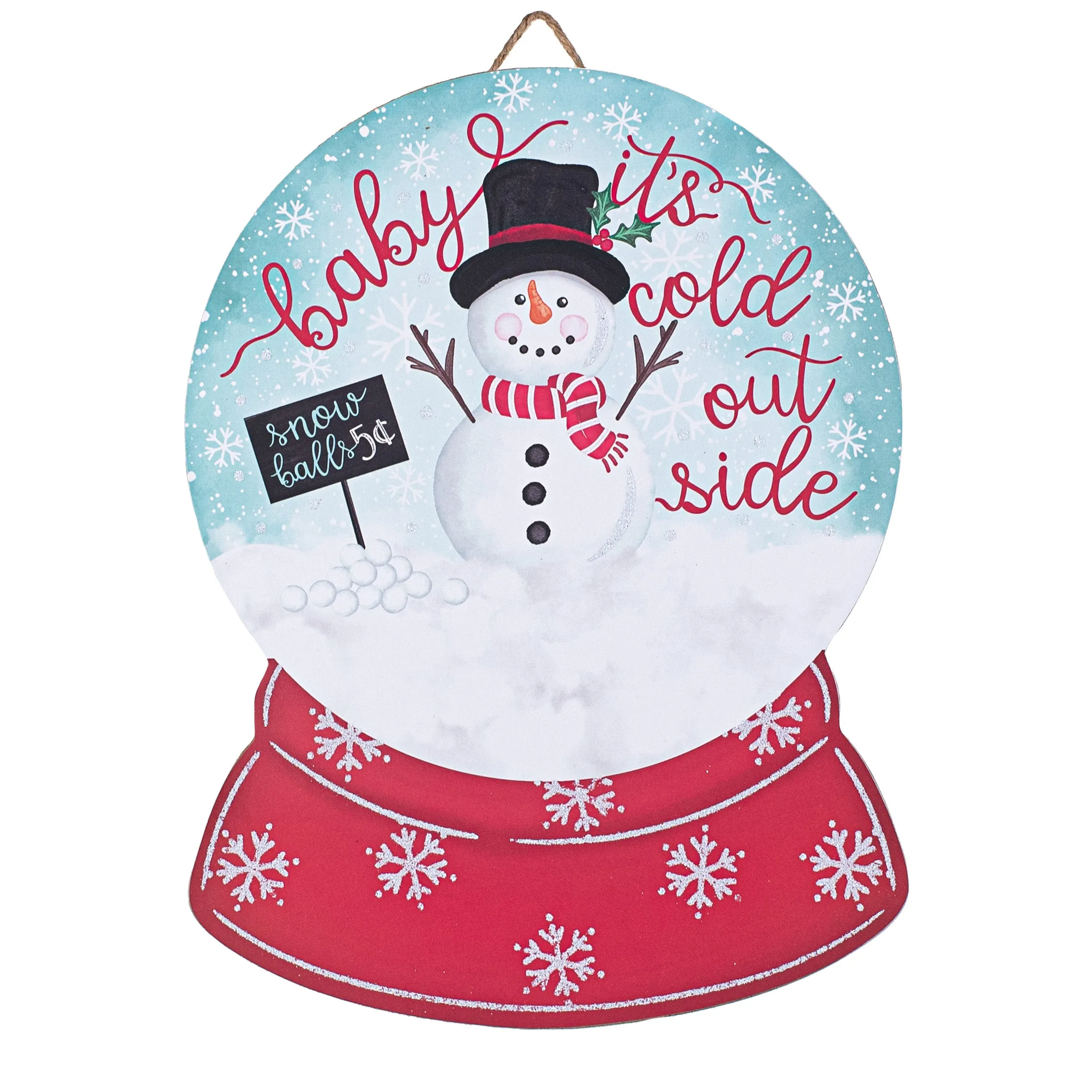 12" Baby It's Cold Outside Snow Globe Sign