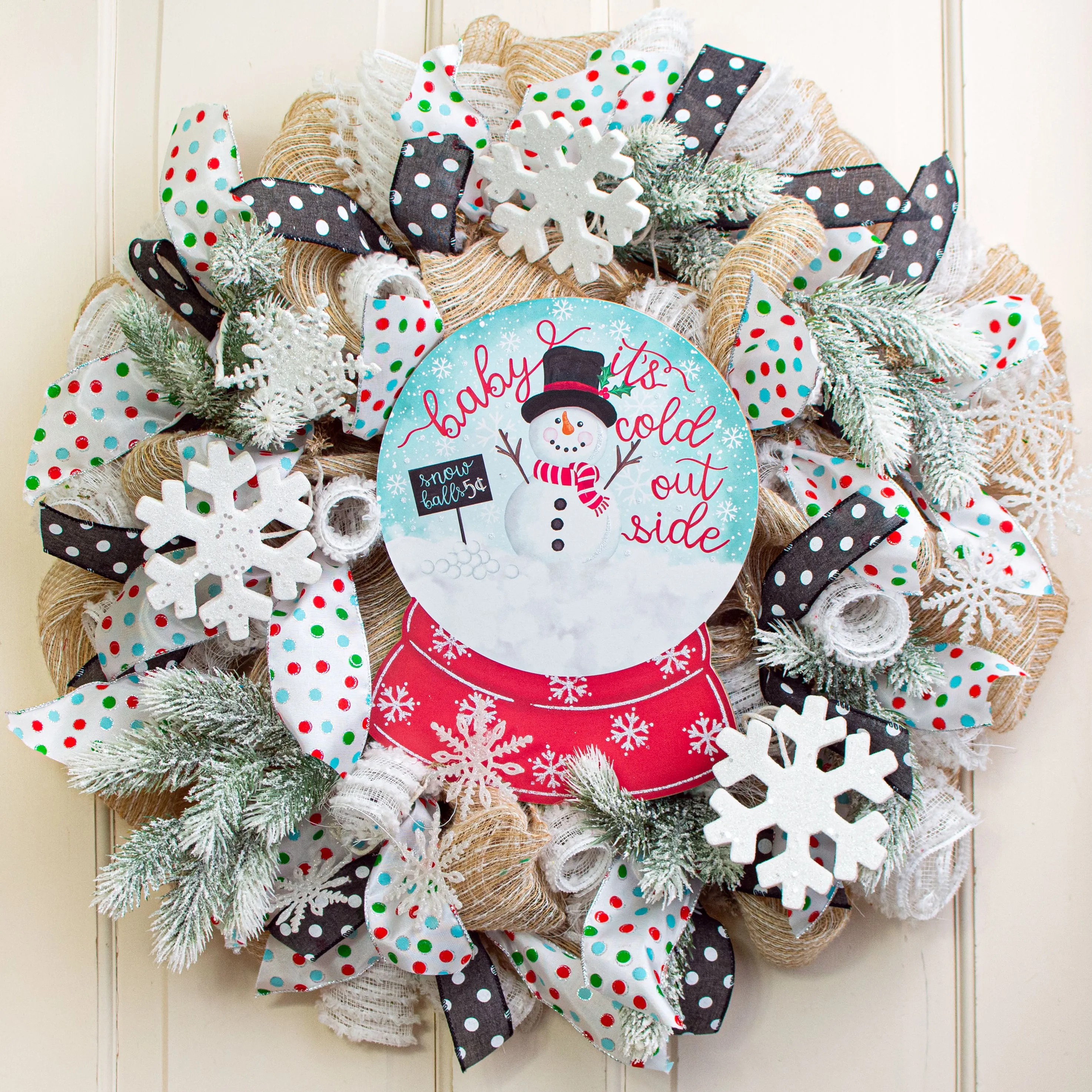 12" Baby It's Cold Outside Snow Globe Sign