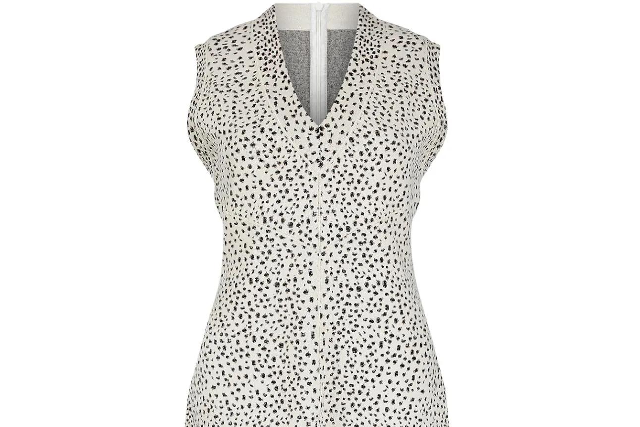 2010s Alaia Snow Leopard Sheath Dress