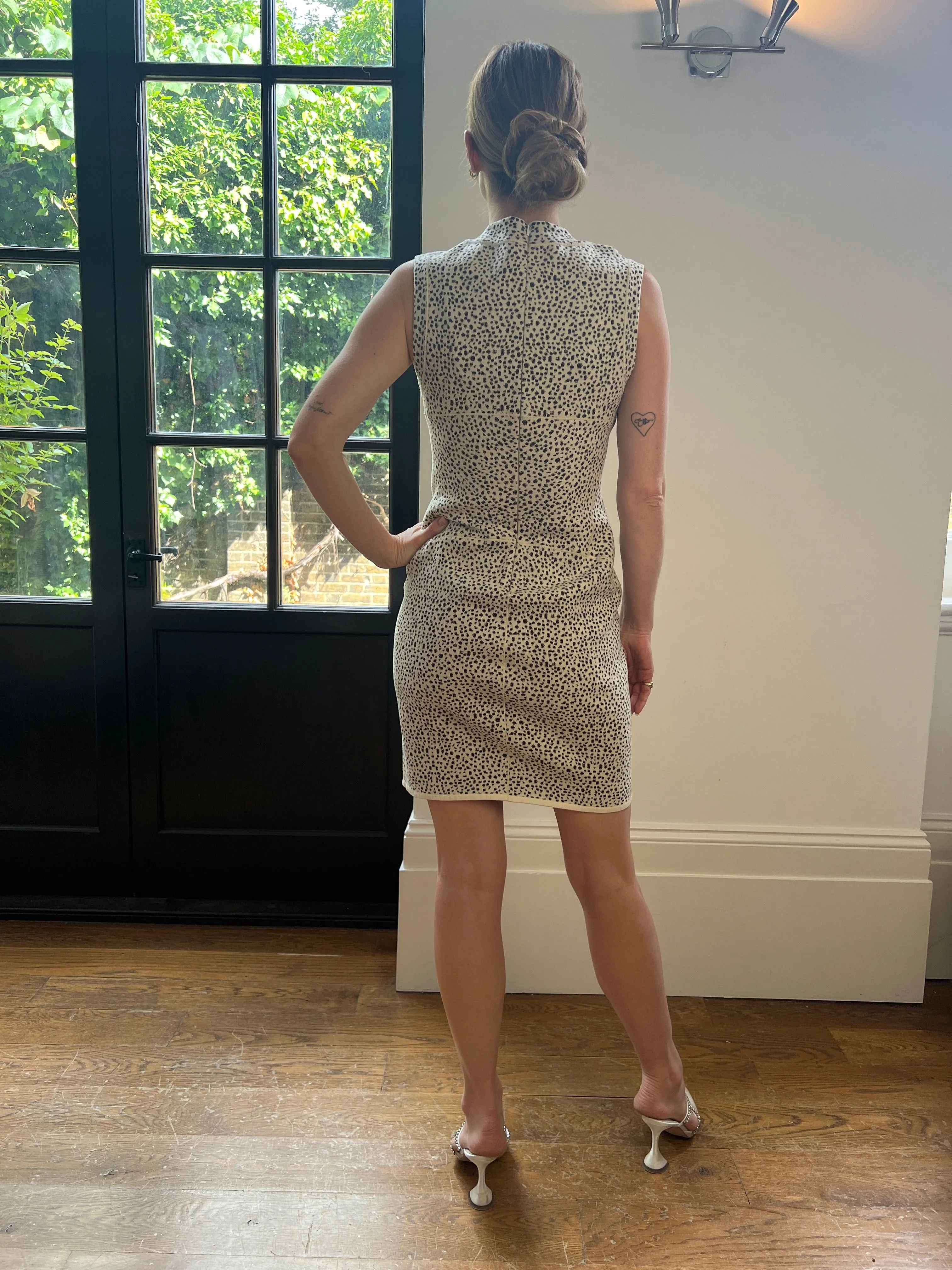 2010s Alaia Snow Leopard Sheath Dress