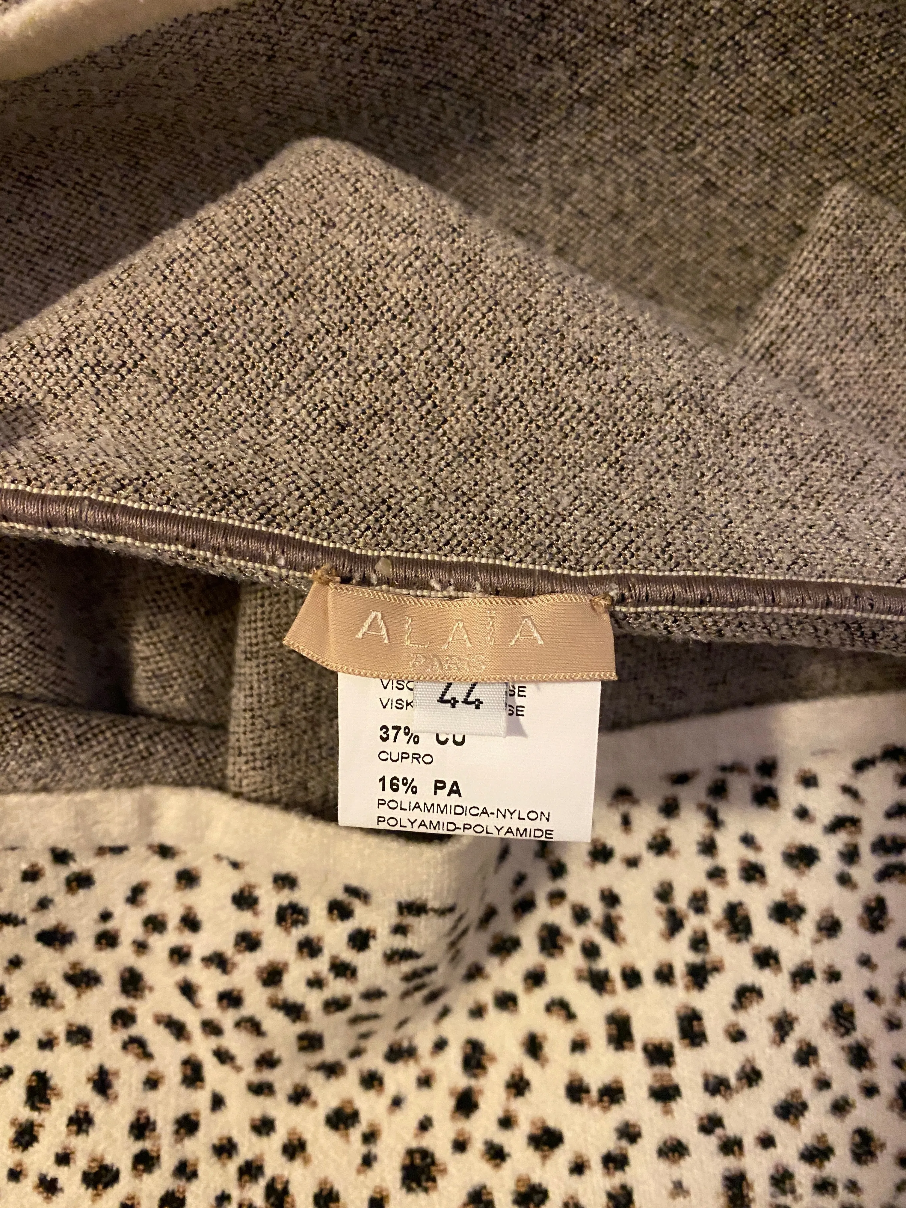 2010s Alaia Snow Leopard Sheath Dress