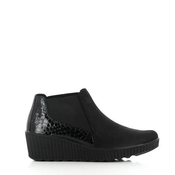 24 Hrs 23804 Black Ankle Boots