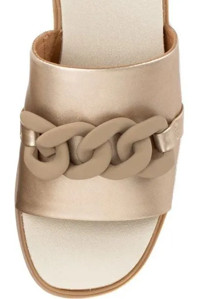 Alora Golden Wedge Sandals