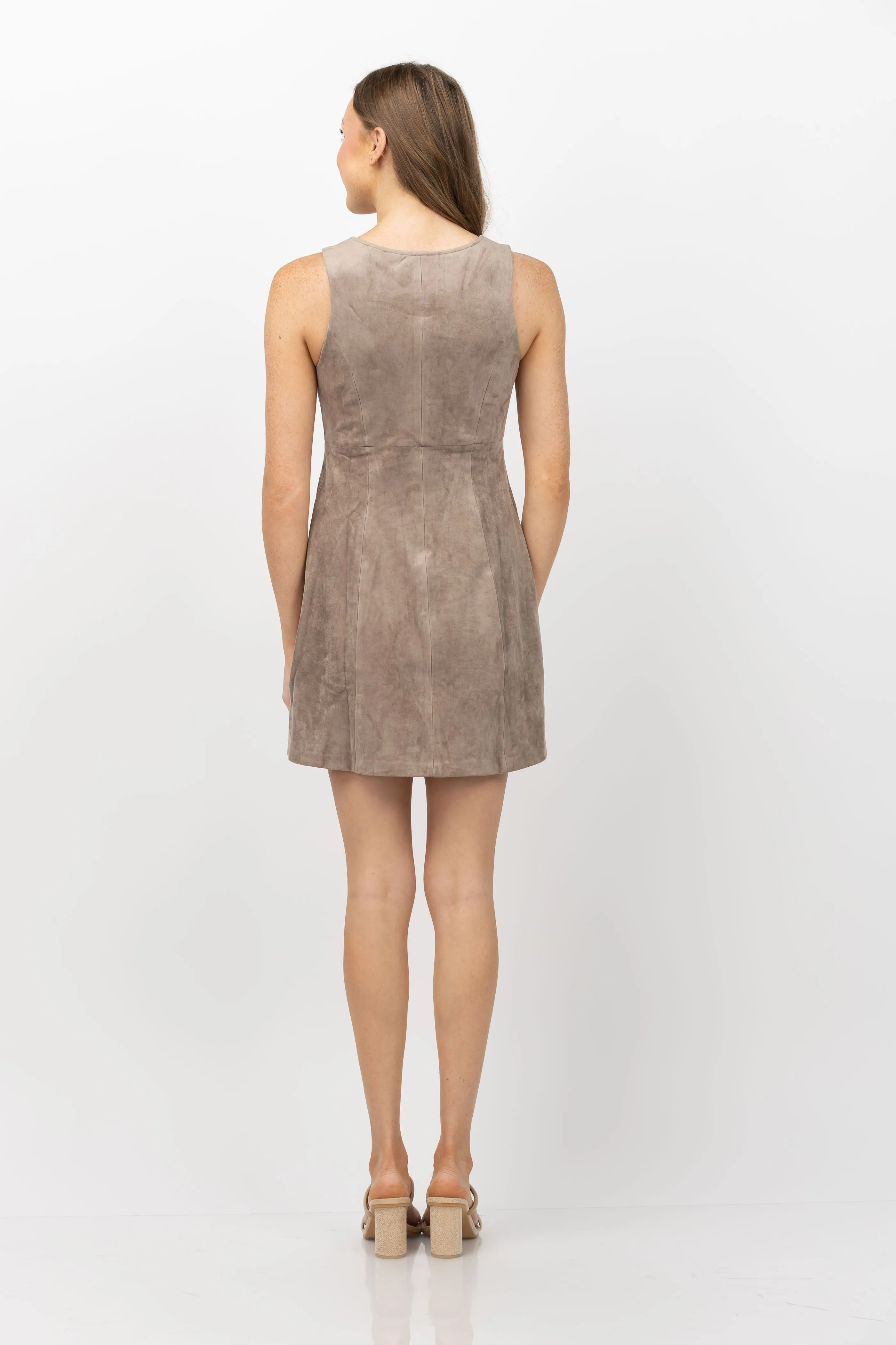 Amanda Uprichard Collins Dress in Taupe