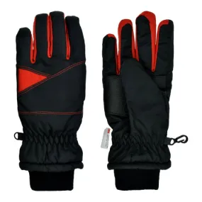 Boys 8-12 Taslon Ski Glove Thinsulate Red/Black