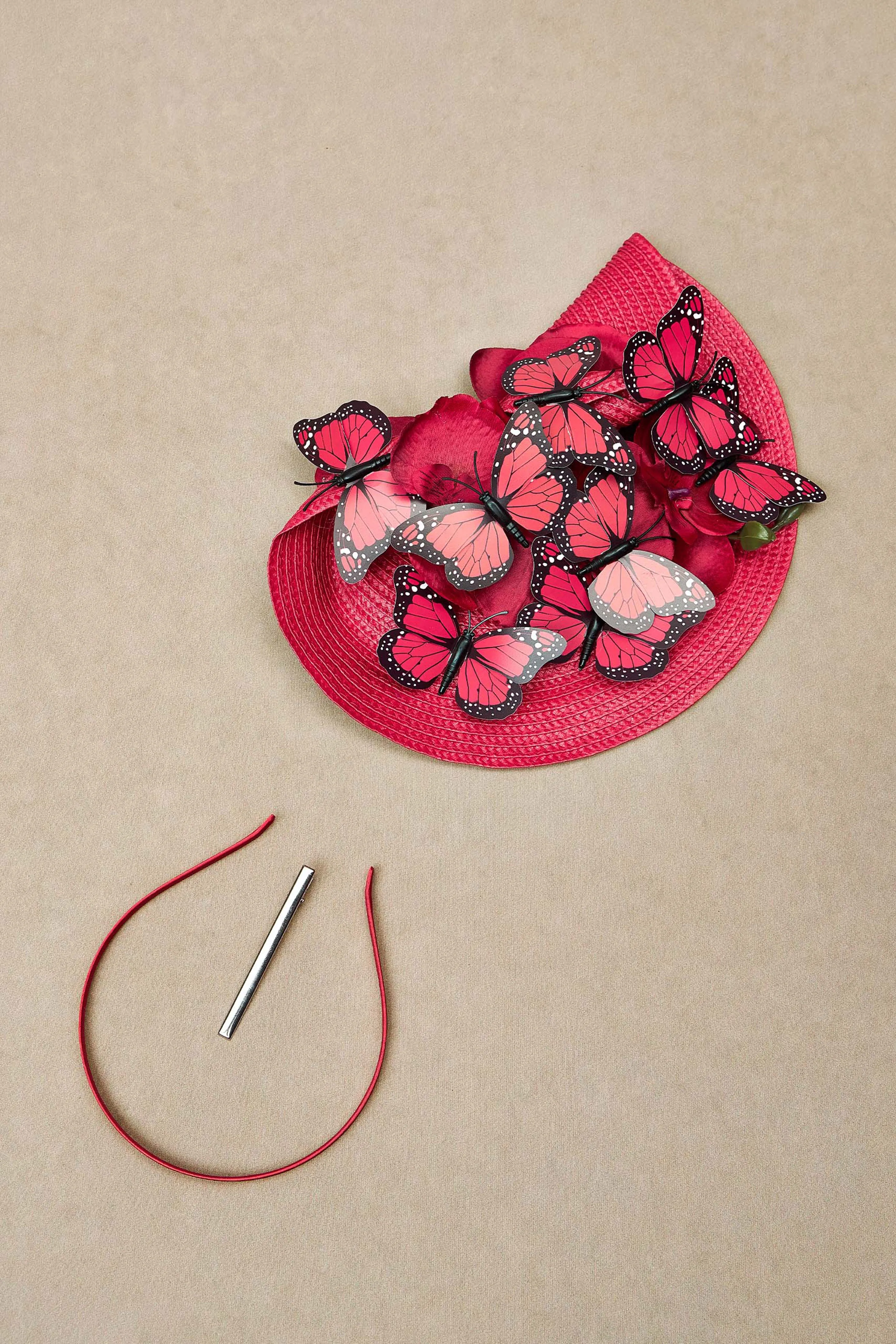 Butterfly Derby Wide Brim Fascinator