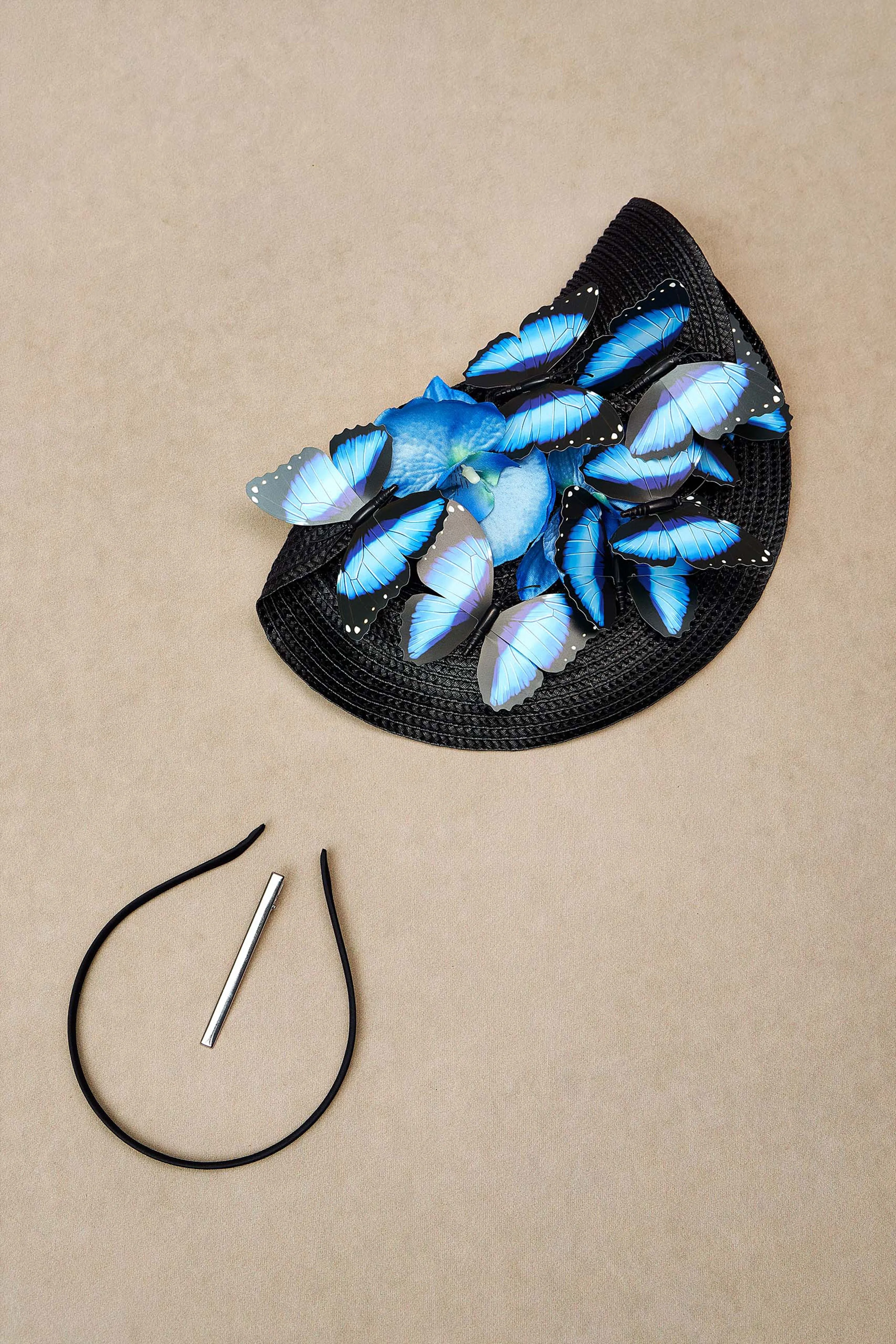 Butterfly Derby Wide Brim Fascinator