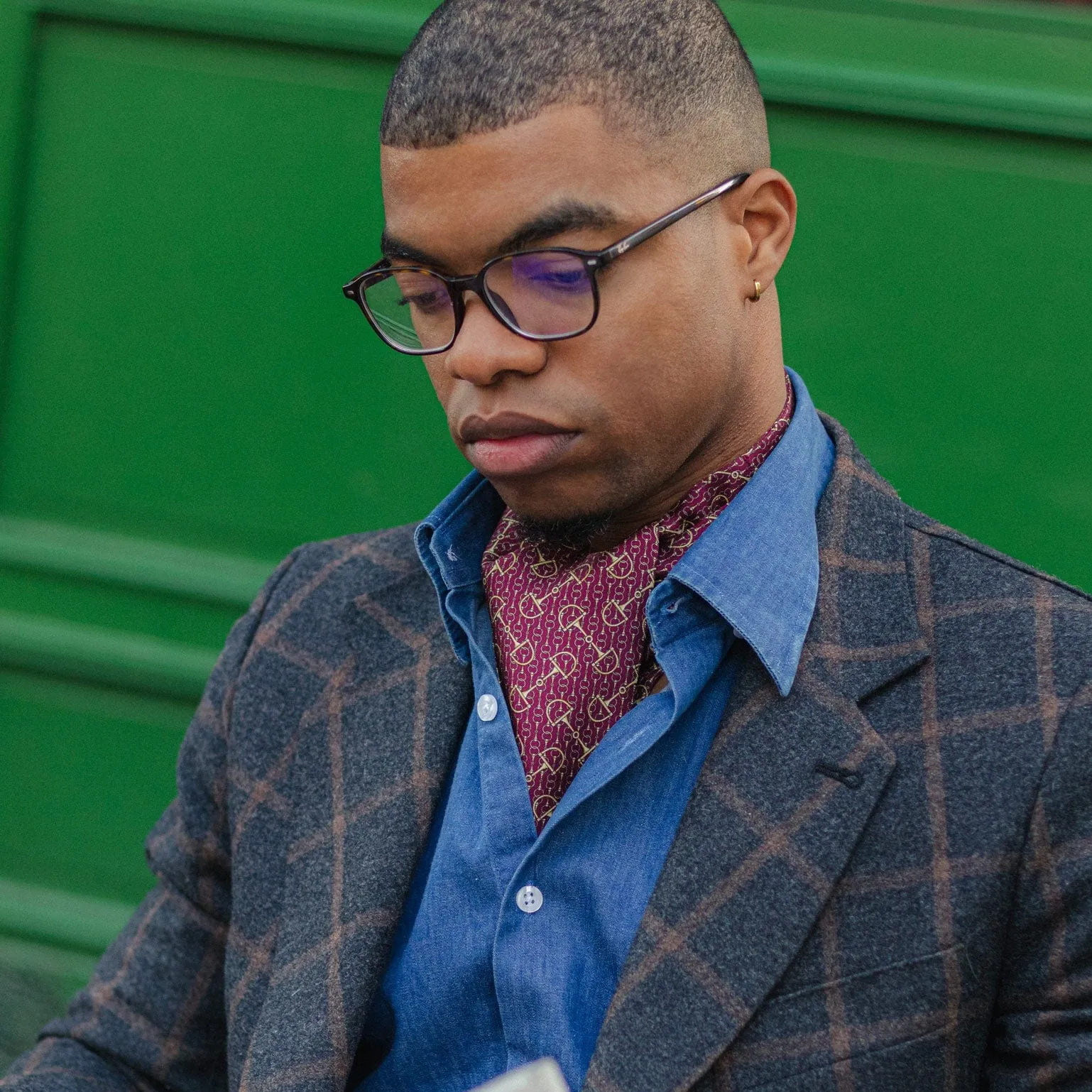 Derby - Silk Ascot Cravat Tie - Burgundy