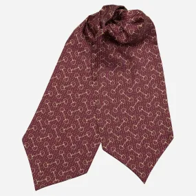 Derby - Silk Ascot Cravat Tie - Burgundy