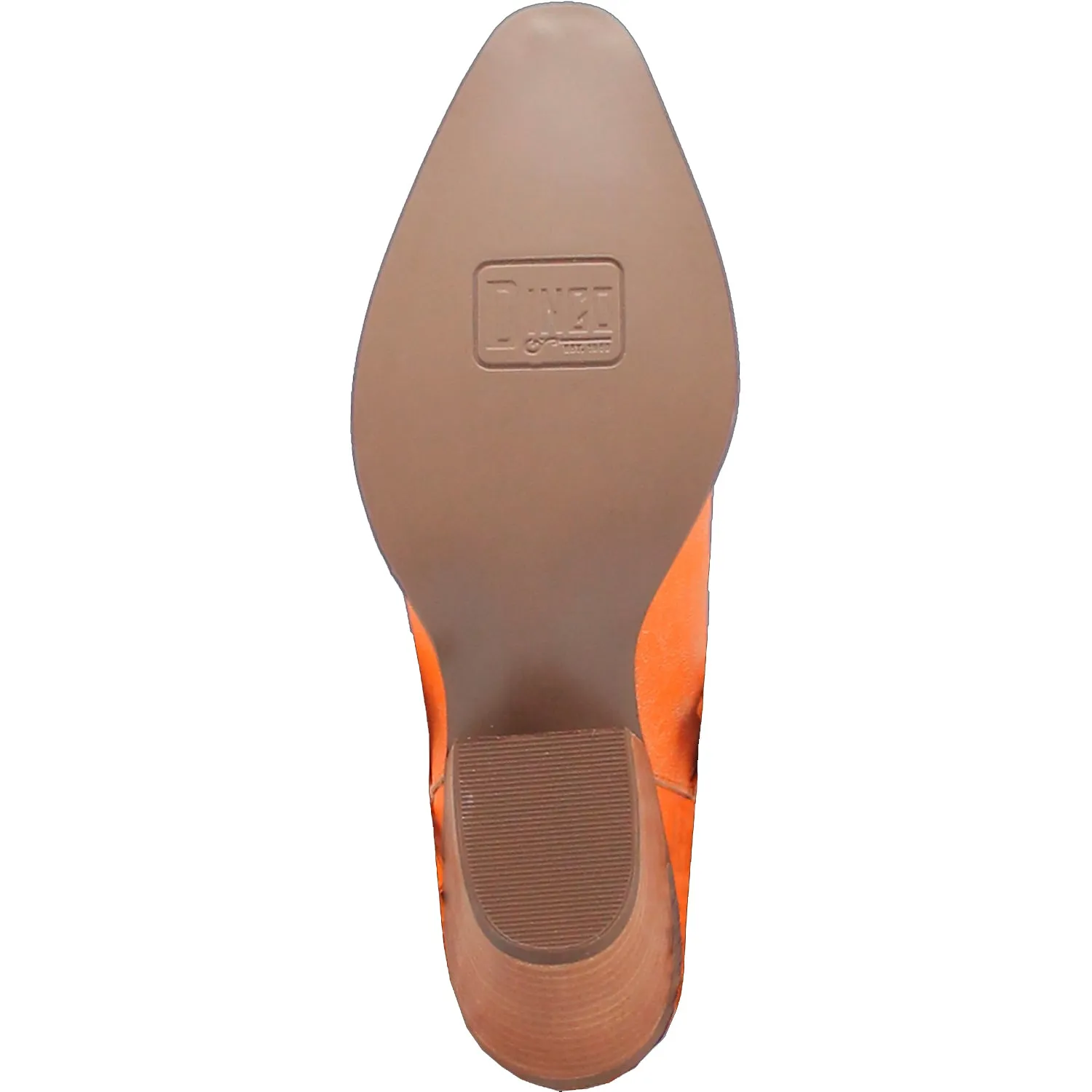 Dingo Womens Fine N Dandy Bootie Orange Leather Fashion Boots