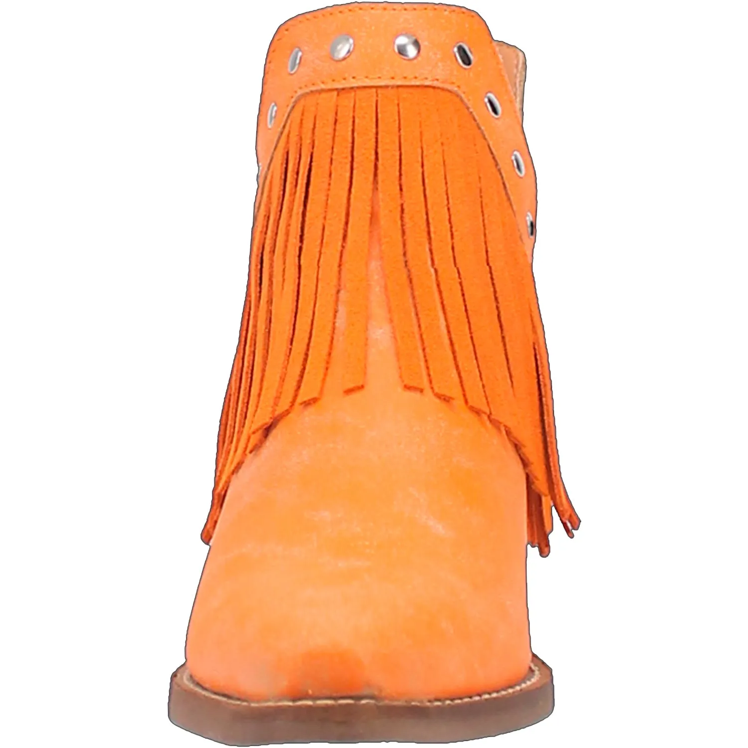 Dingo Womens Fine N Dandy Bootie Orange Leather Fashion Boots