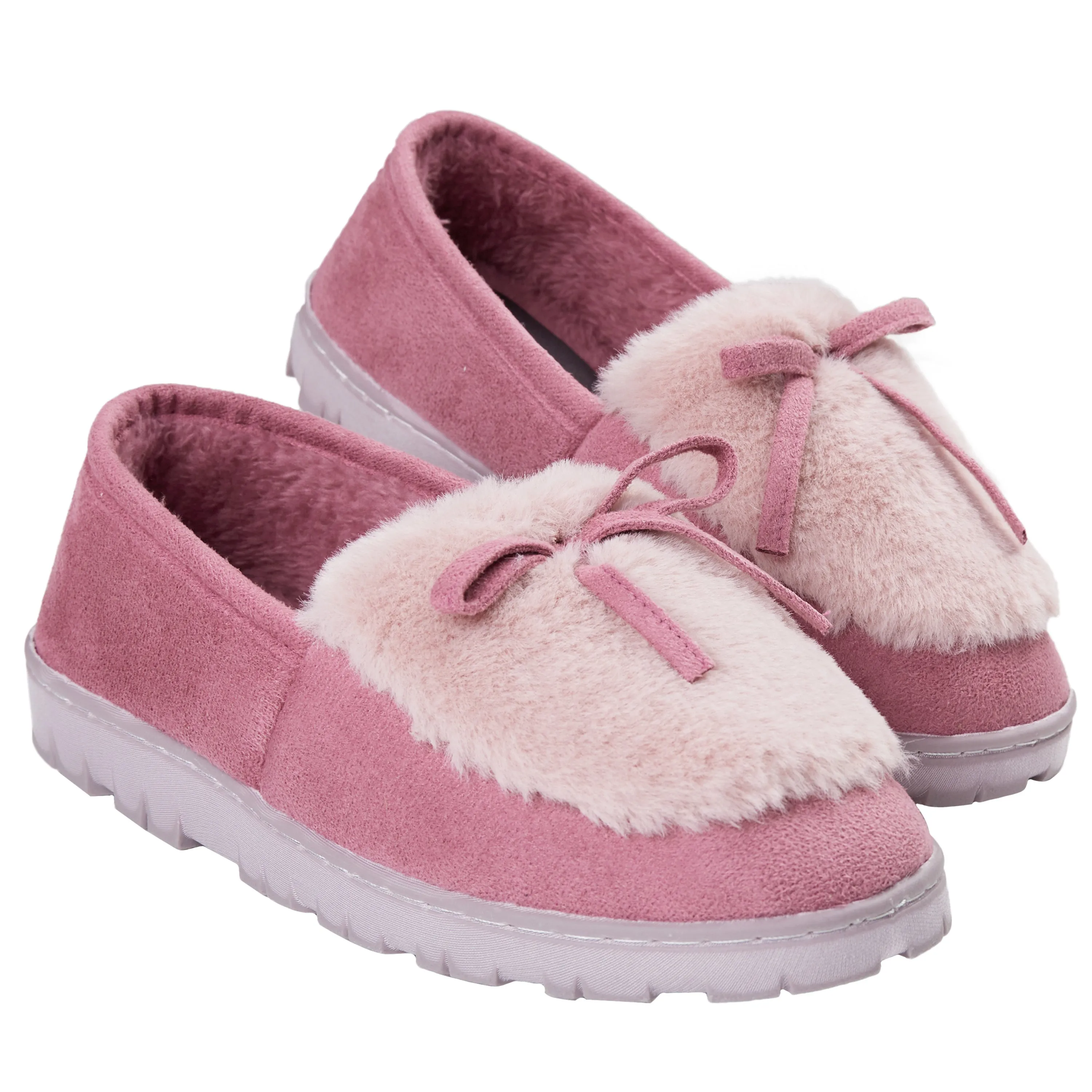 DUNLOP Slippers Women - Fluffy Indoor House Shoes