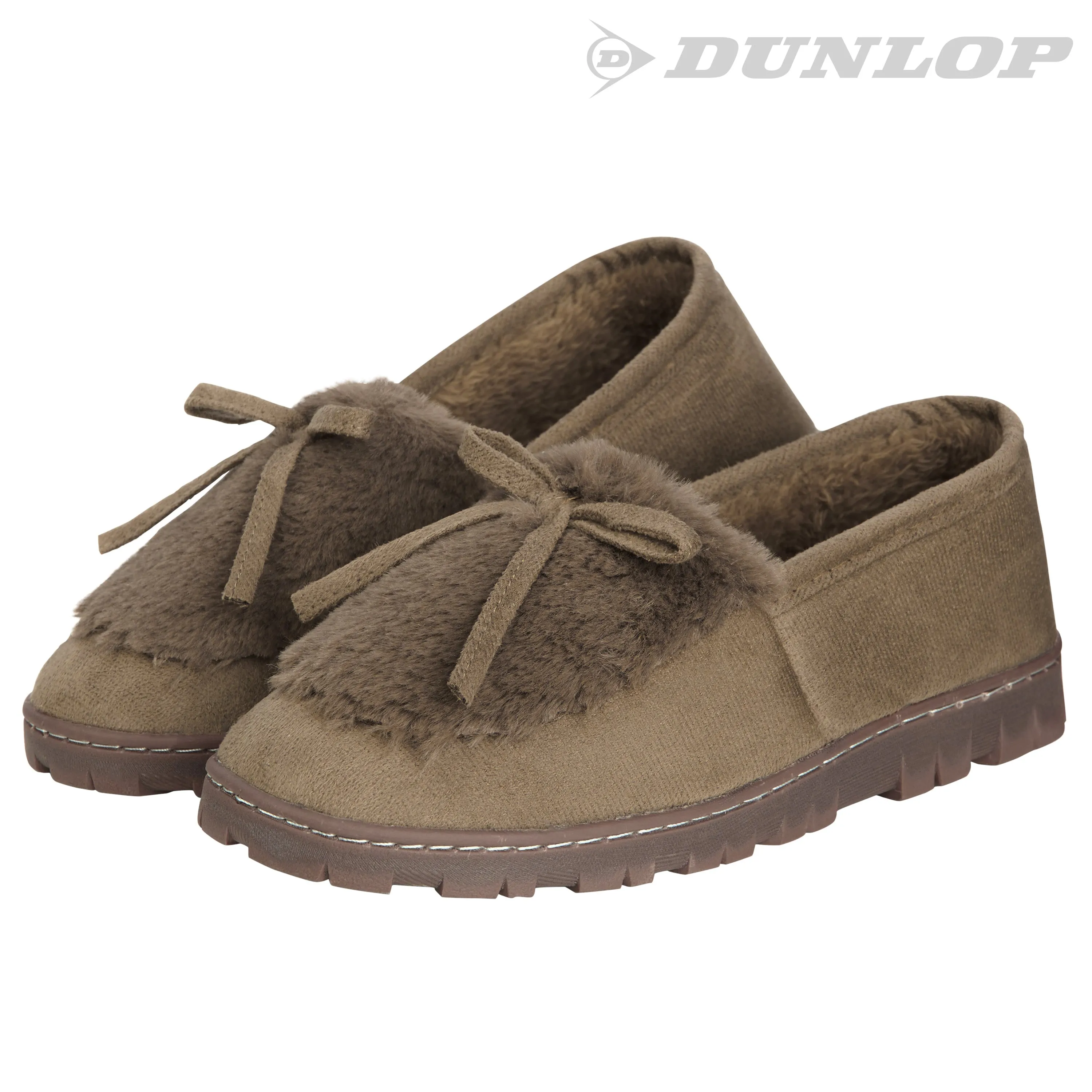DUNLOP Slippers Women - Fluffy Indoor House Shoes