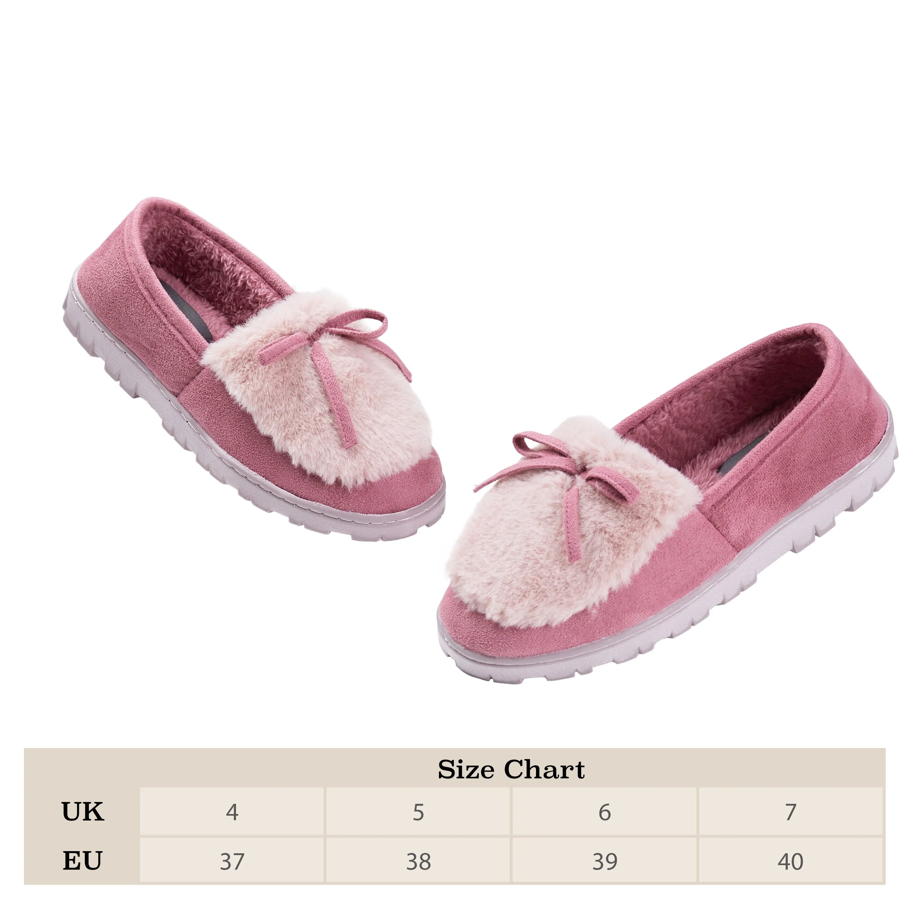 DUNLOP Slippers Women - Fluffy Indoor House Shoes