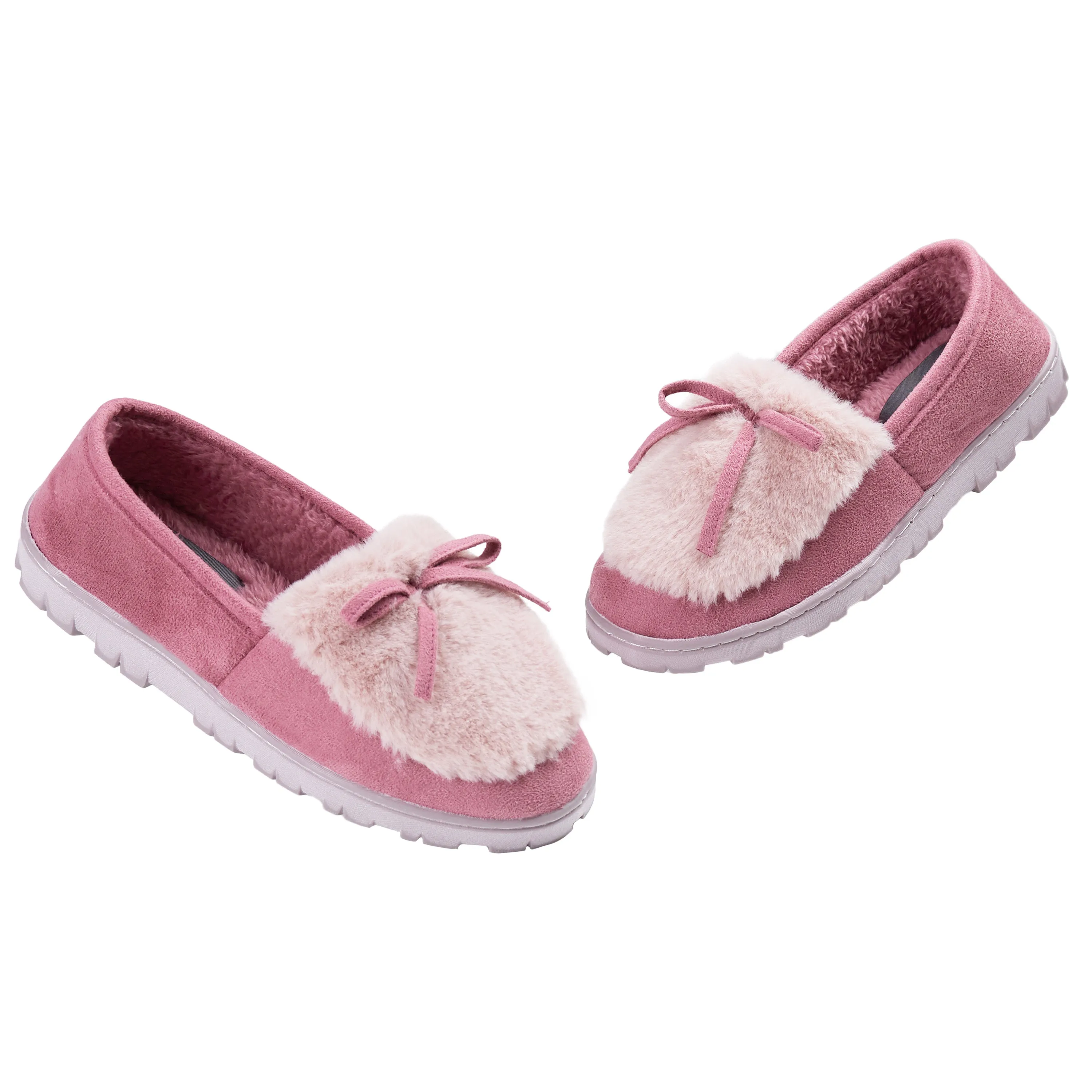 DUNLOP Slippers Women - Fluffy Indoor House Shoes