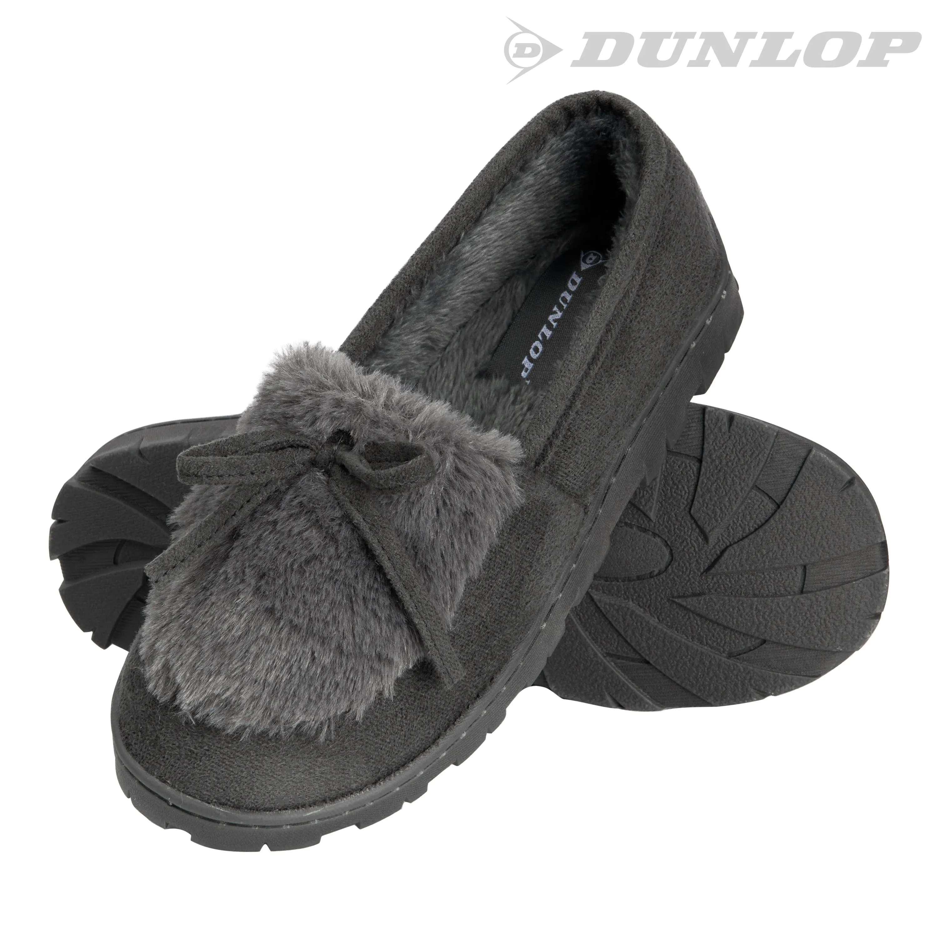 DUNLOP Slippers Women - Fluffy Indoor House Shoes