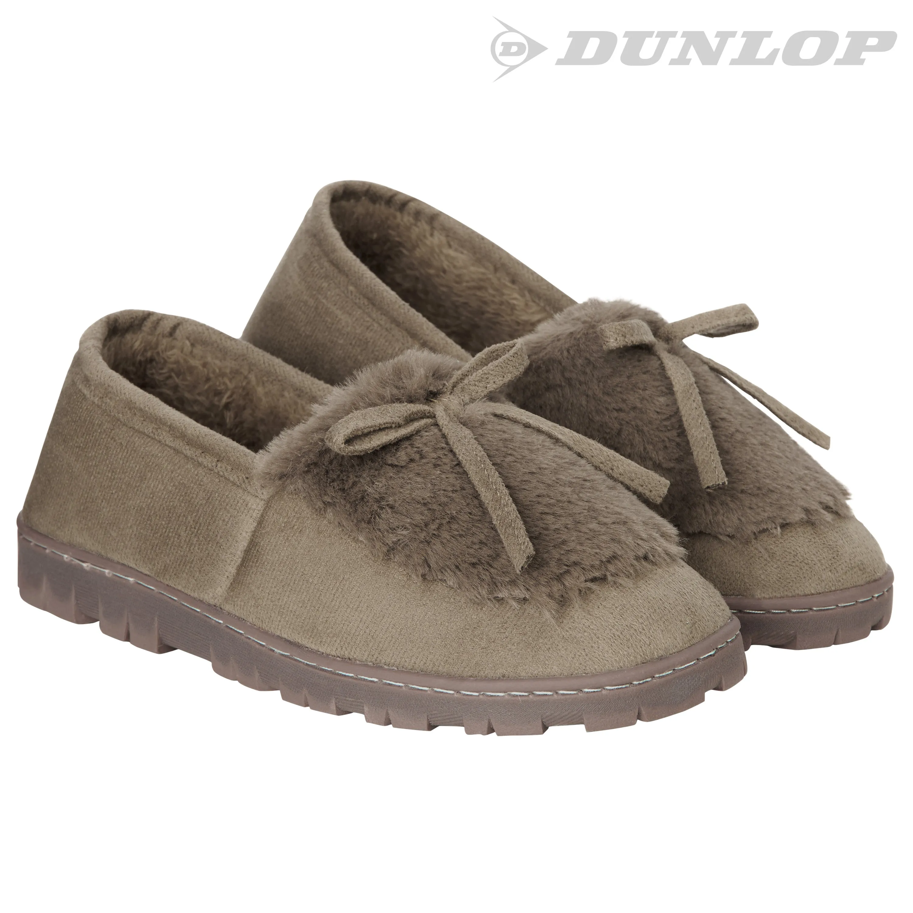 DUNLOP Slippers Women - Fluffy Indoor House Shoes