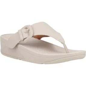 Fitflop Lulu Buckle Toe Post Sandals Stone Beige