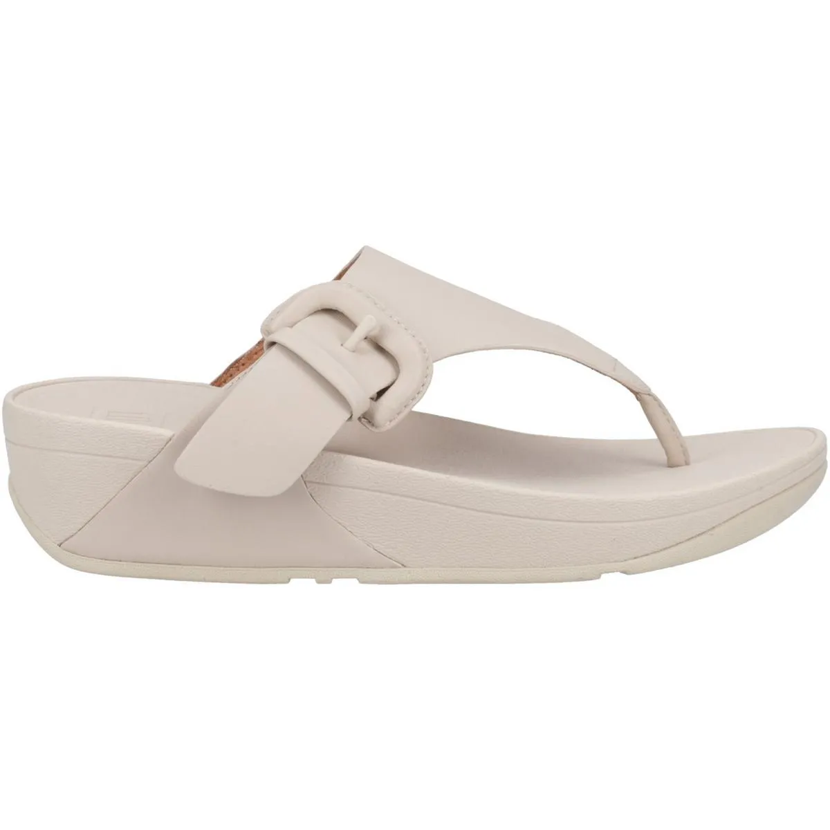 Fitflop Lulu Buckle Toe Post Sandals Stone Beige