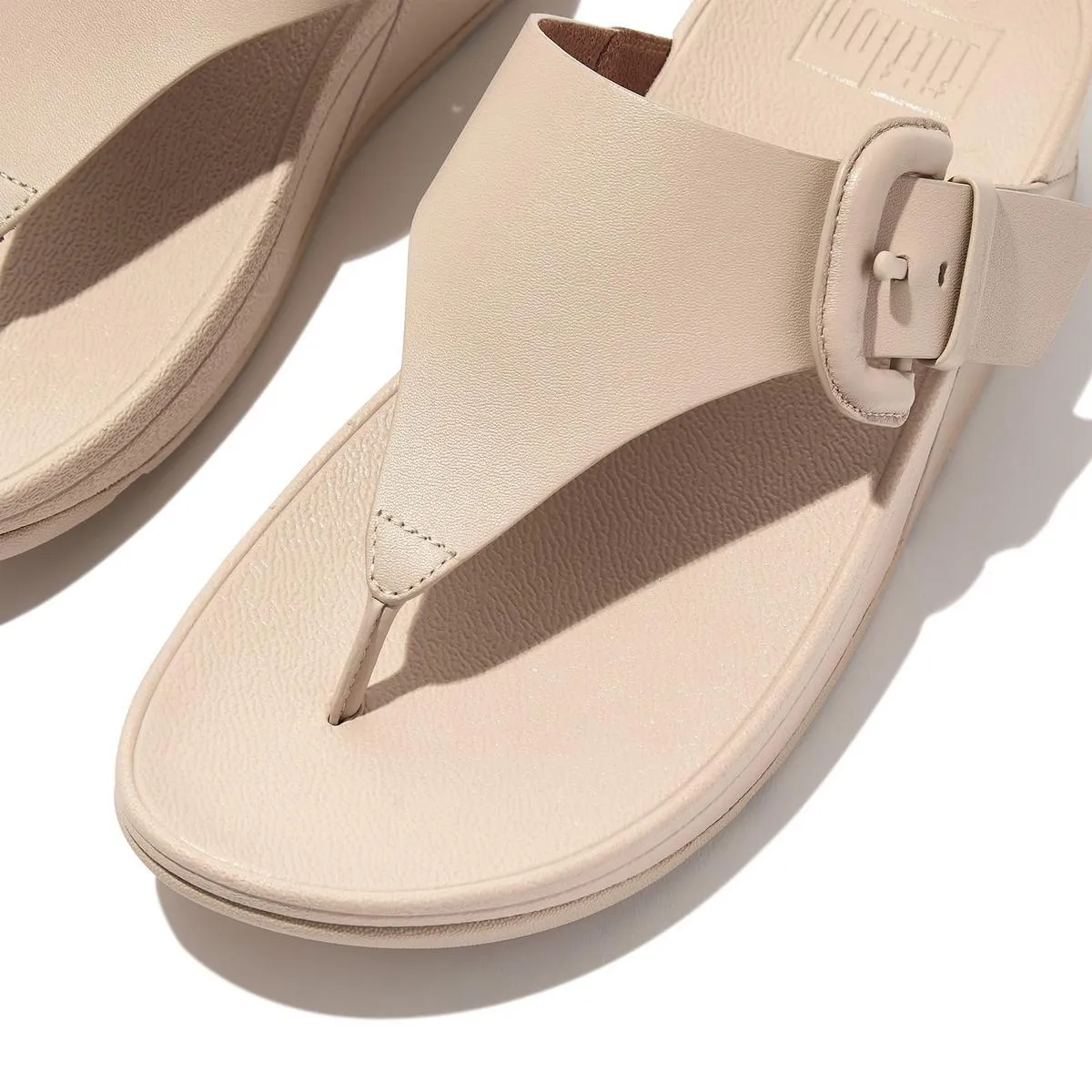 Fitflop Lulu Buckle Toe Post Sandals Stone Beige