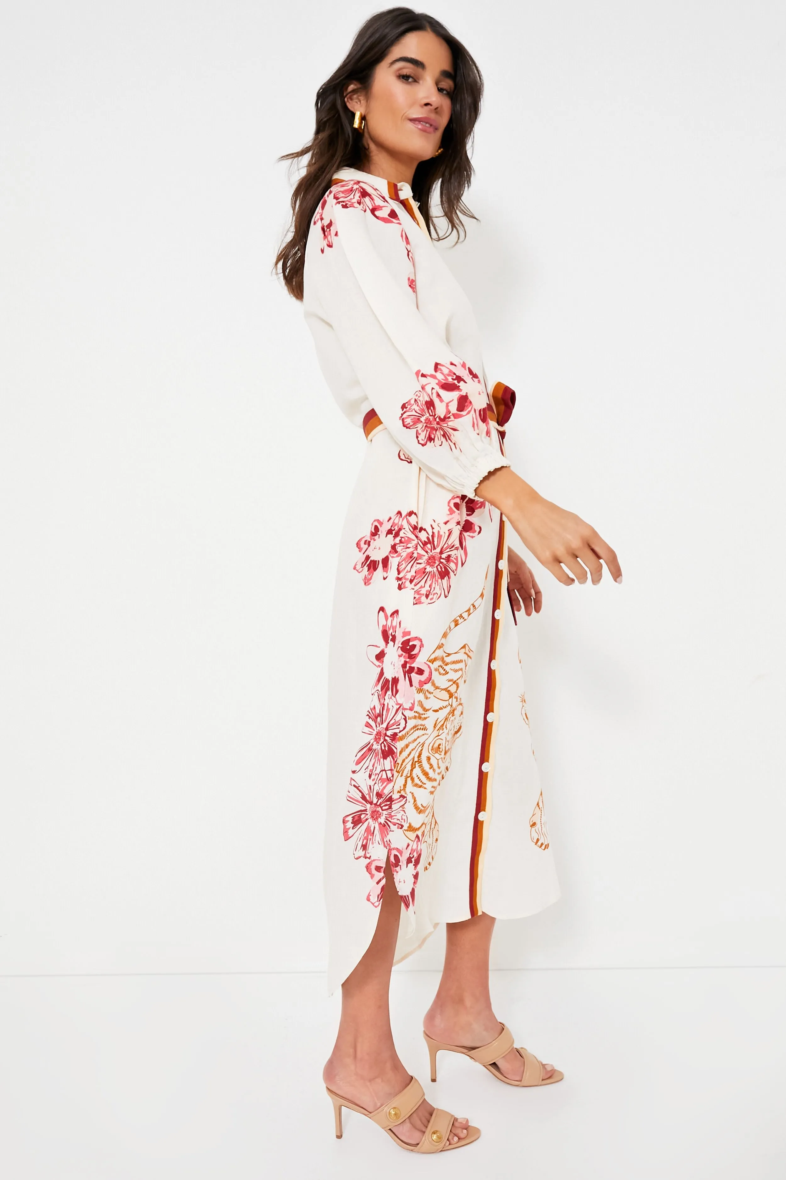Flower Tiger Nude Tunic