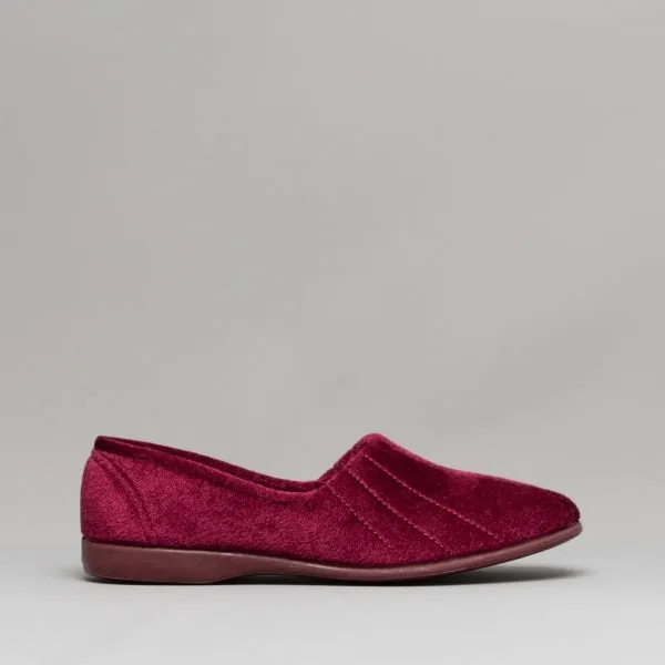 Ladies Slippers by Sleepers Audrey in Wine LS392D