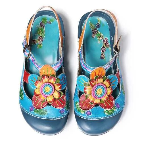 Leather Slingback Sandals Mules