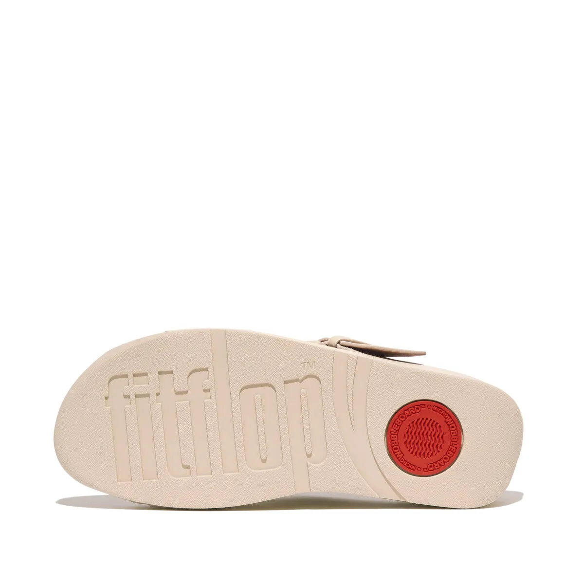 LULU Covered-Buckle Raw-Edge Leather Slides