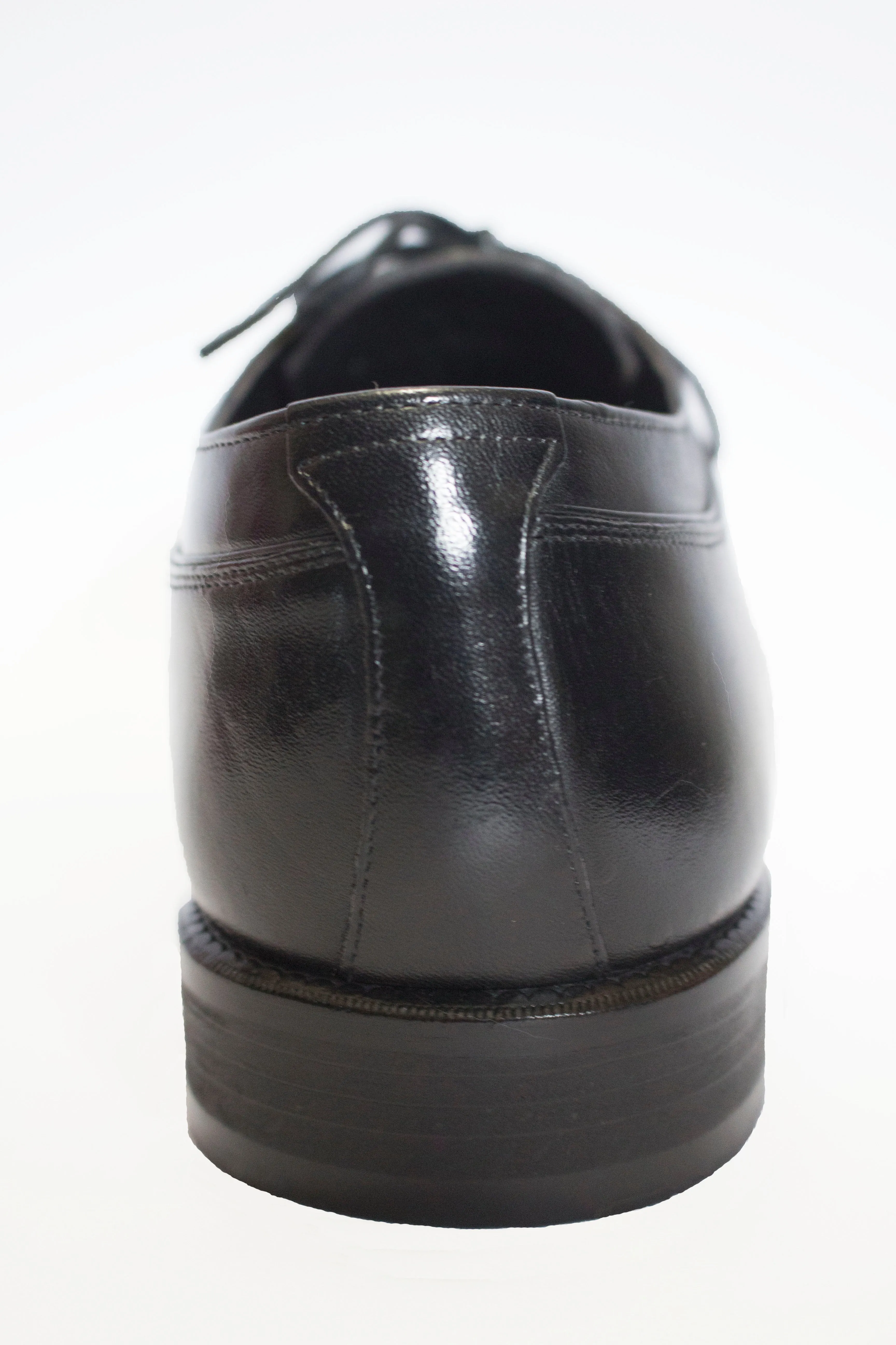 MEN'S GENUINE LEATHER DERBY FORMAL BLACK DRESS SHOES BY ENAAF #YS06BLK