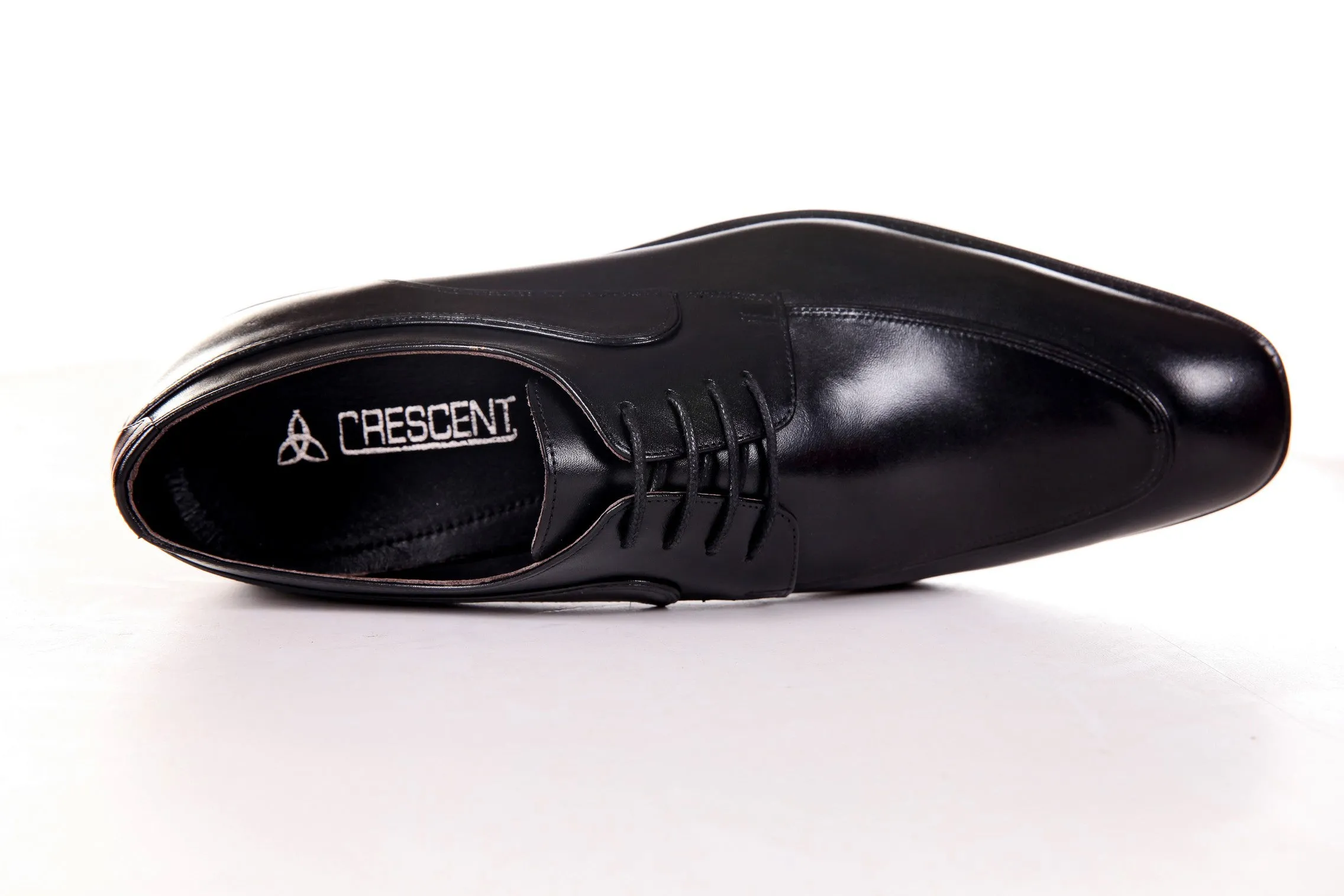 MEN'S GENUINE LEATHER DERBY FORMAL BLACK DRESS SHOES BY ENAAF #YS06BLK