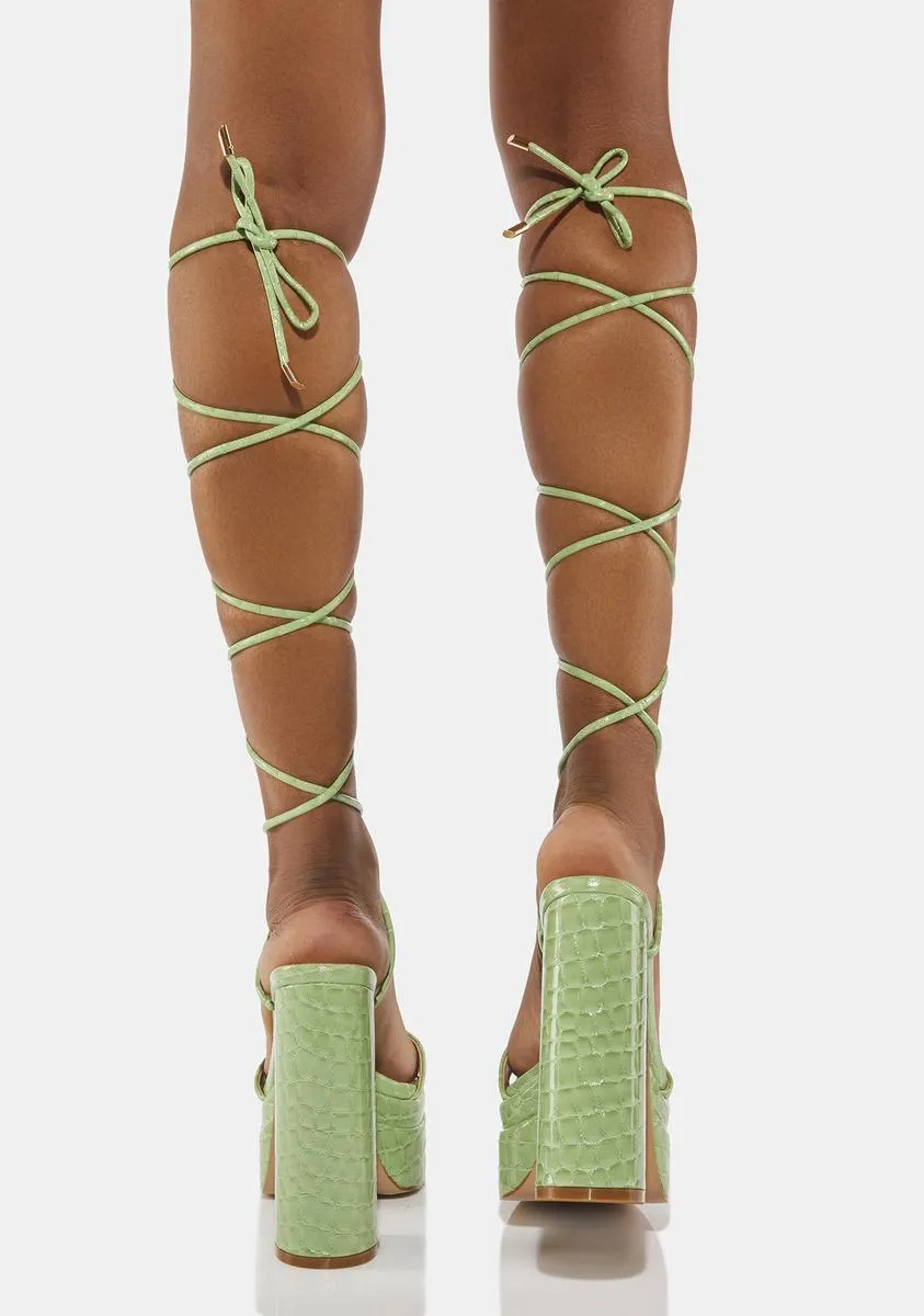 Mint Robin Platform Heels