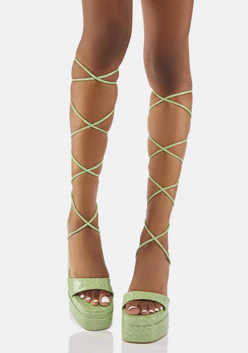 Mint Robin Platform Heels