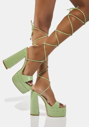 Mint Robin Platform Heels