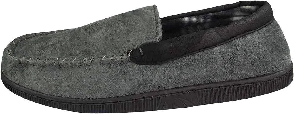 NORTY Mens M-2XL Grey/Black Slippers 15032
