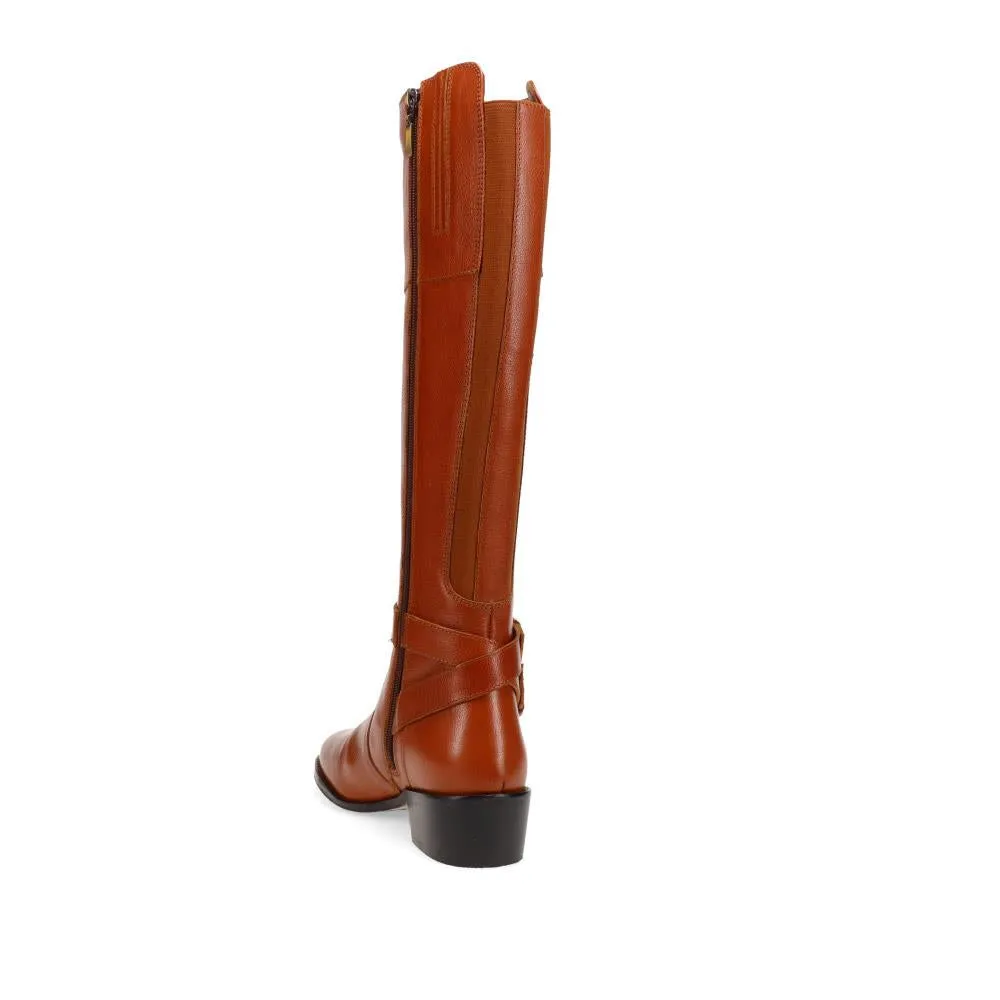 Phoebe Extra-Slim Buckled Leather Long Boots - PHOEBEXS / 326 206