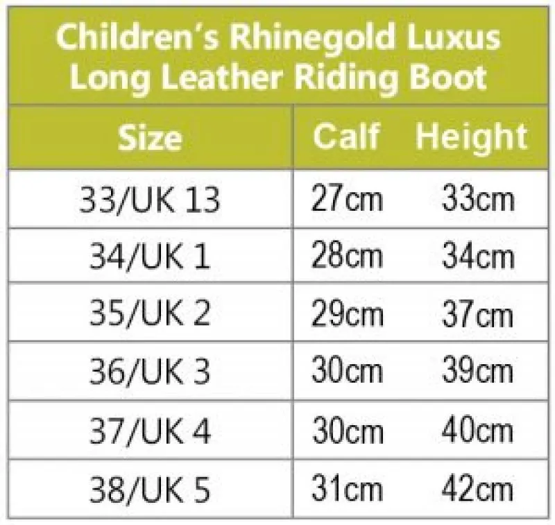Rhinegold Luxus Long Leather Riding Boot