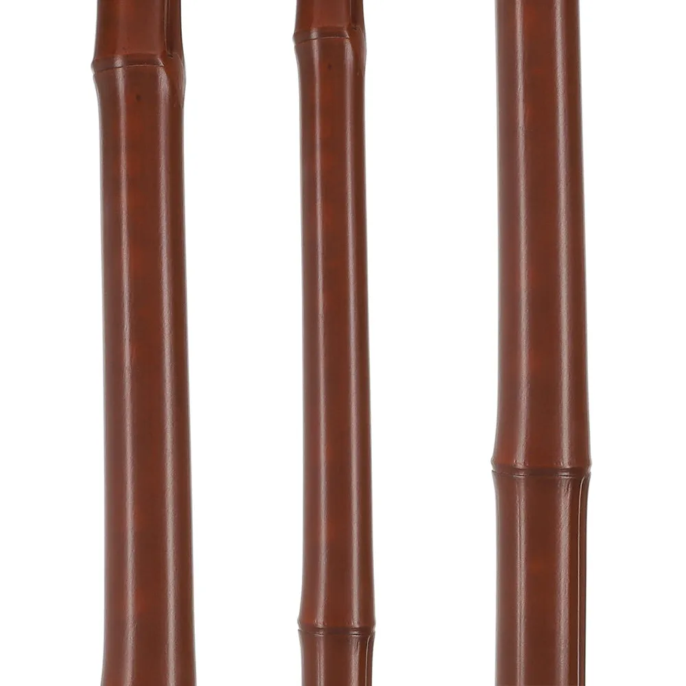 Scratch and Dent Black Beechwood Derby Walking Cane With Dark Bamboo Shaft and Silver Collar V2040