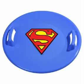 Slippery Racer SR710SPM 26" Heavy Duty Plastic Superman Snow Sled Saucer - Quantity of 3