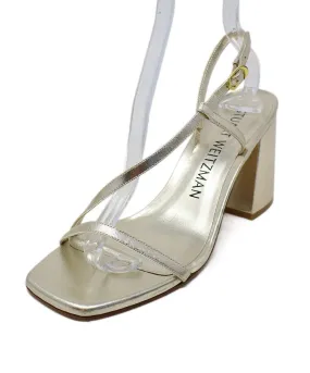Stuart Weitzman Gold Leather Sandals sz 9