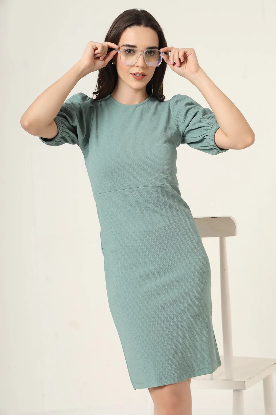 Style Quotient Women Green Knee Length Dress