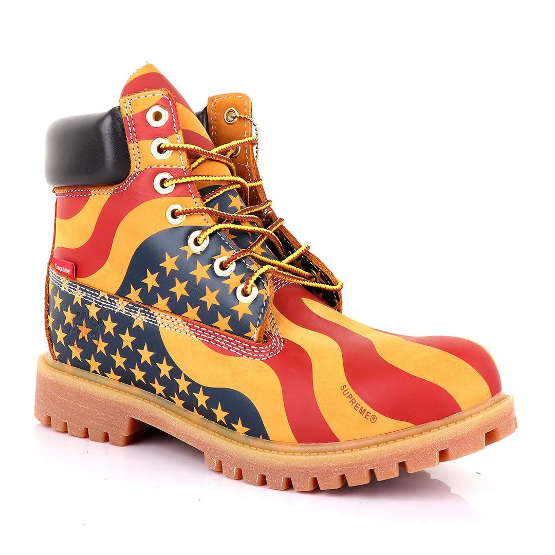 Supreme Timberland Limited Edition Usa Brown Hightop boots