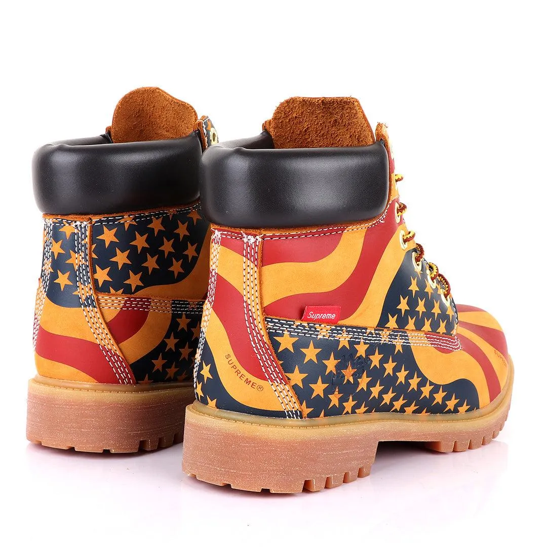 Supreme Timberland Limited Edition Usa Brown Hightop boots
