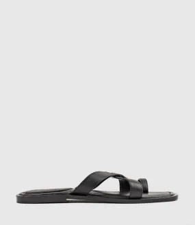 TIANA Crossover Toe Thong in Black