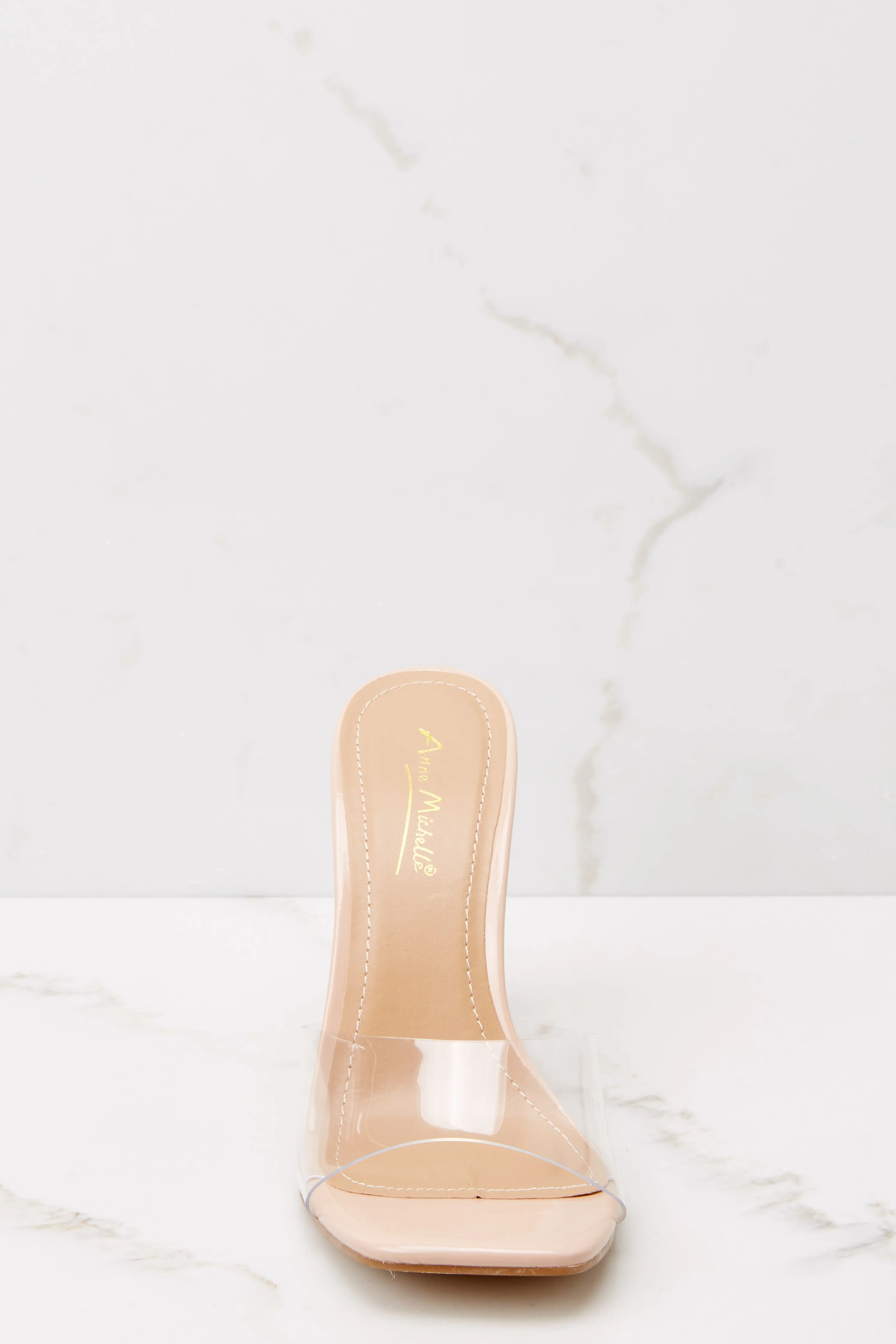 Tread Lightly Nude And Clear Heels