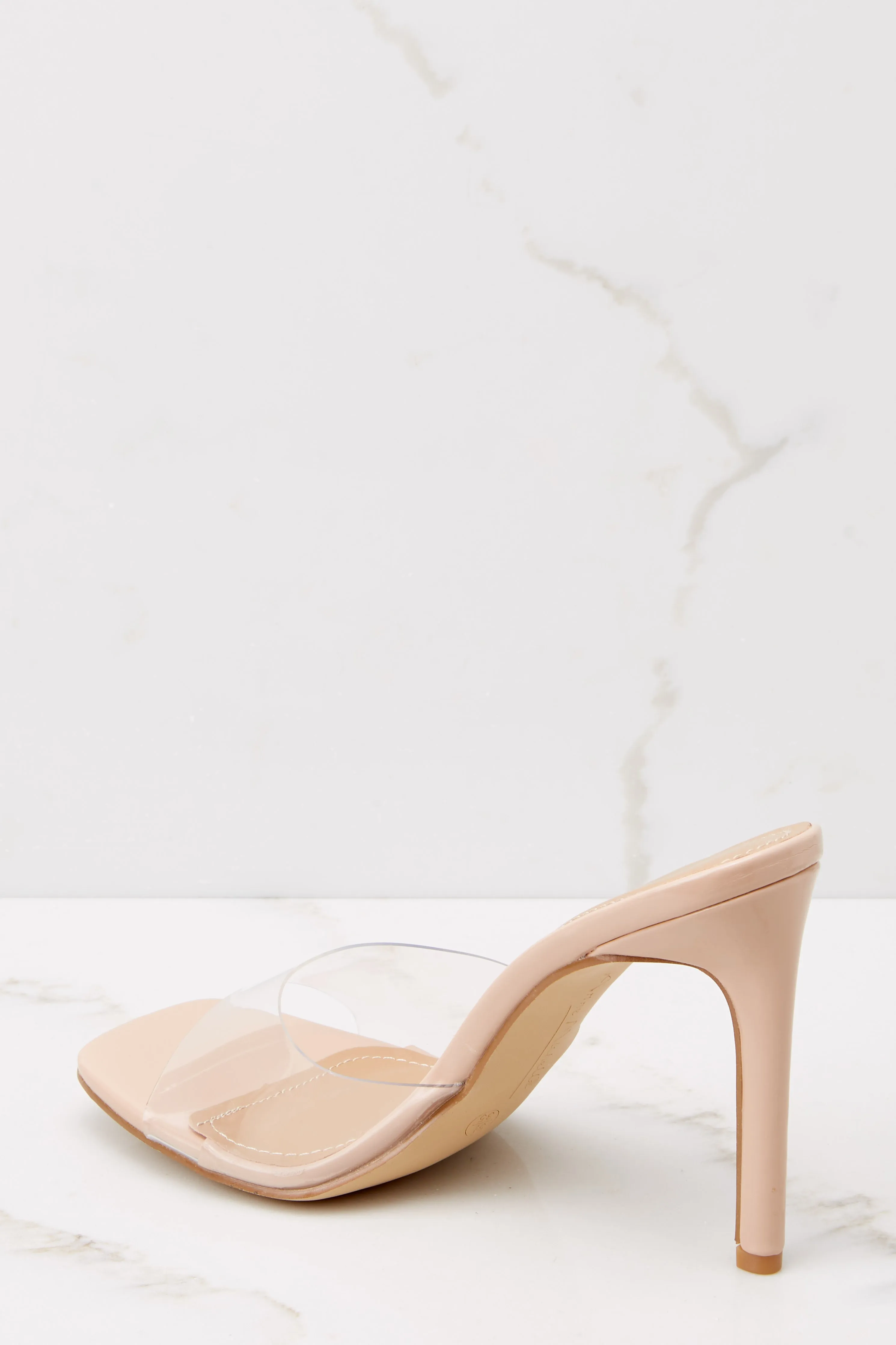 Tread Lightly Nude And Clear Heels