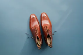TwoThreeEight.Este Split-Toe Derby Boots From Russian Calf