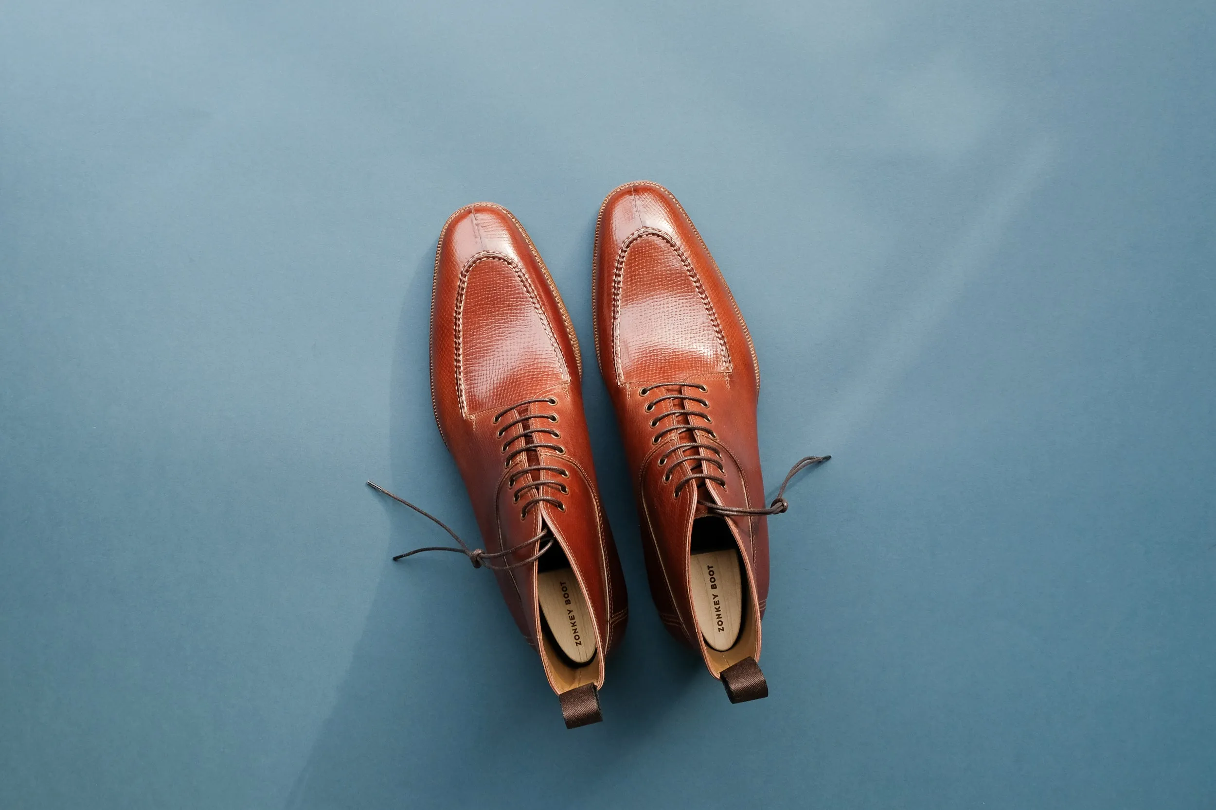 TwoThreeEight.Este Split-Toe Derby Boots From Russian Calf