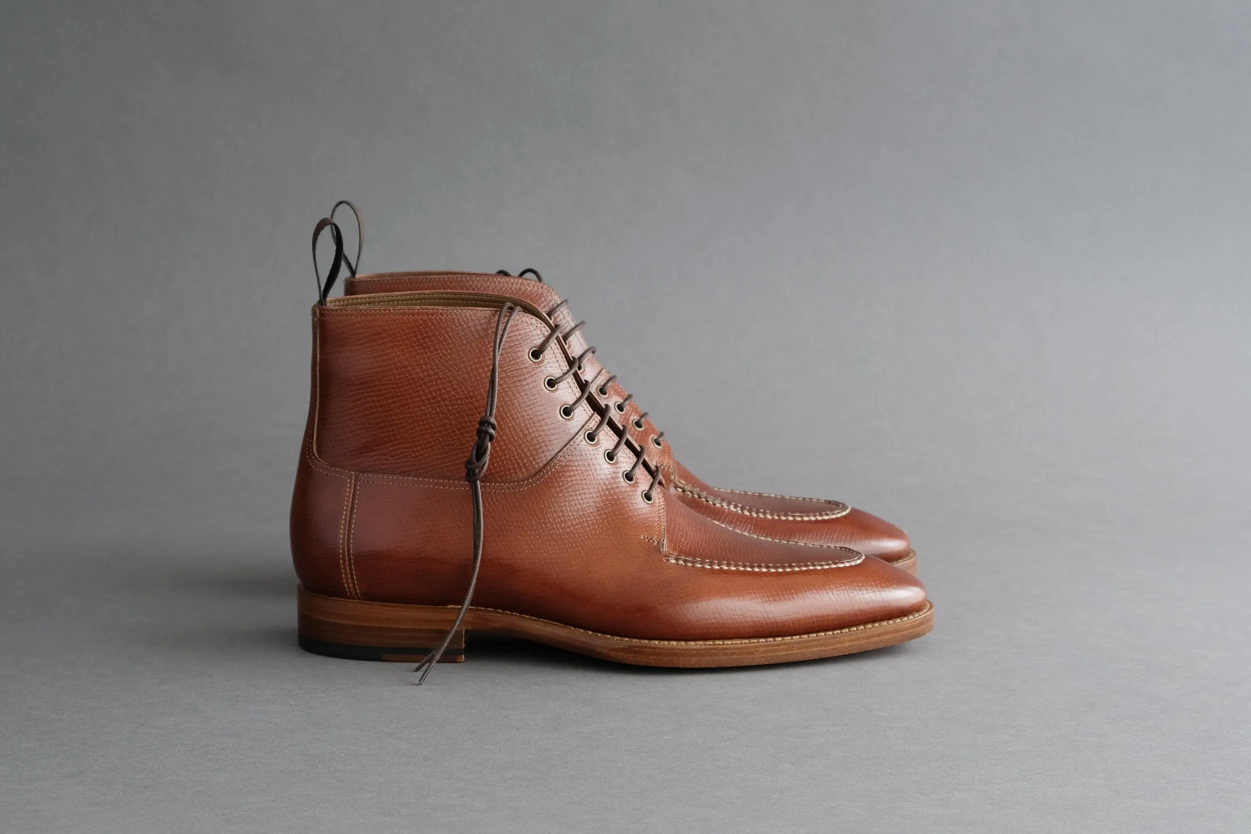 TwoThreeEight.Este Split-Toe Derby Boots From Russian Calf