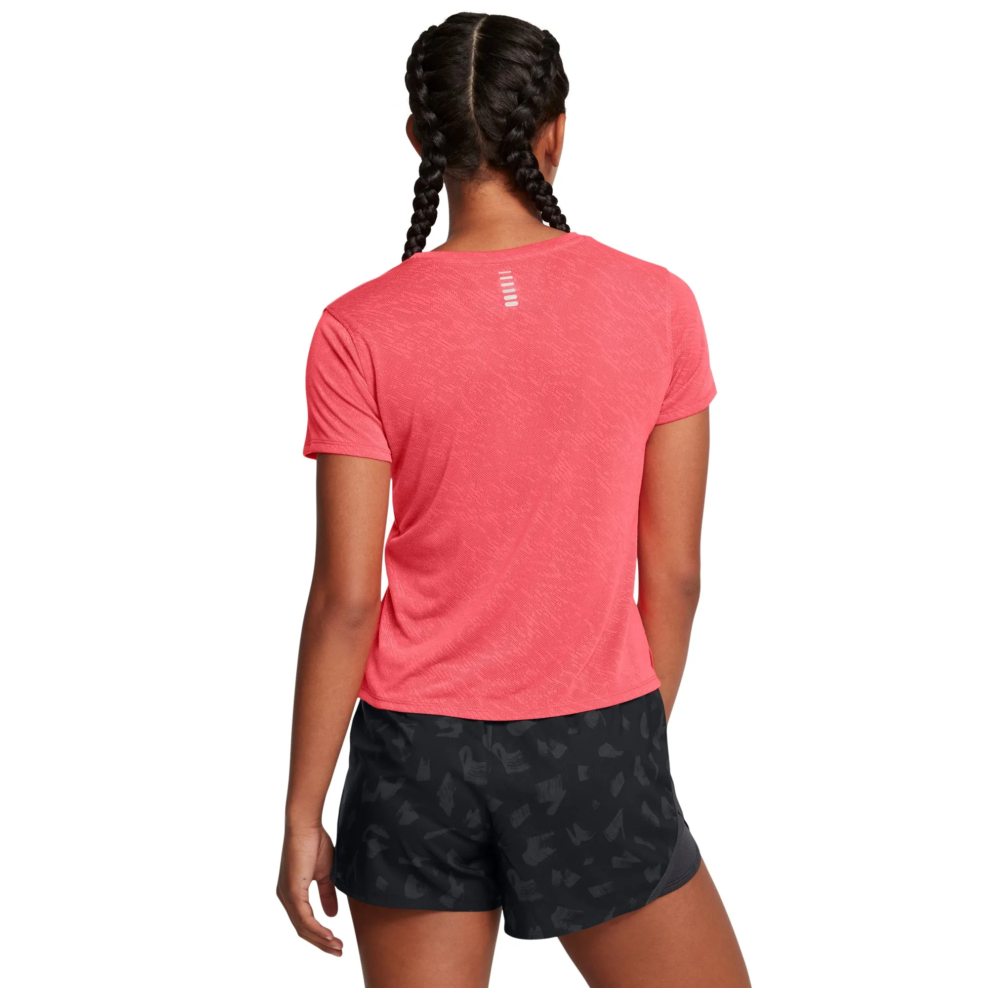 UA Launch Camo SS Tee Womens
